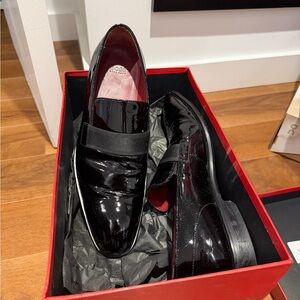 HUGO BOSS Black Patent Leather Oxfords